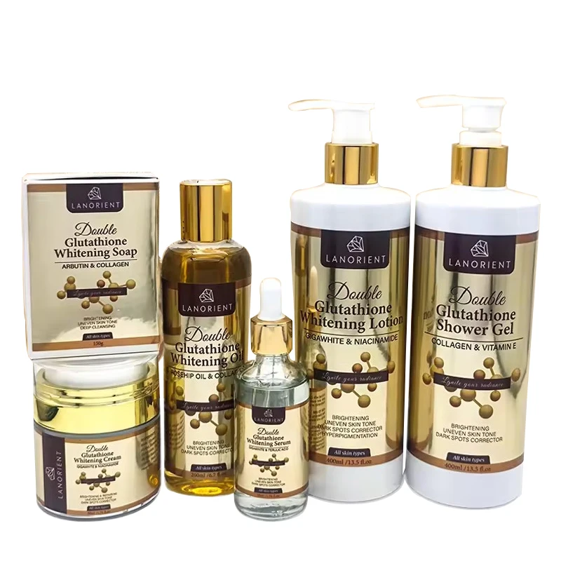 LANORIENT Skin Whiten Care Products 5 Day Whitening Body Lotion Double  L-Glutathione Vitamin C Korea Skin Care Set