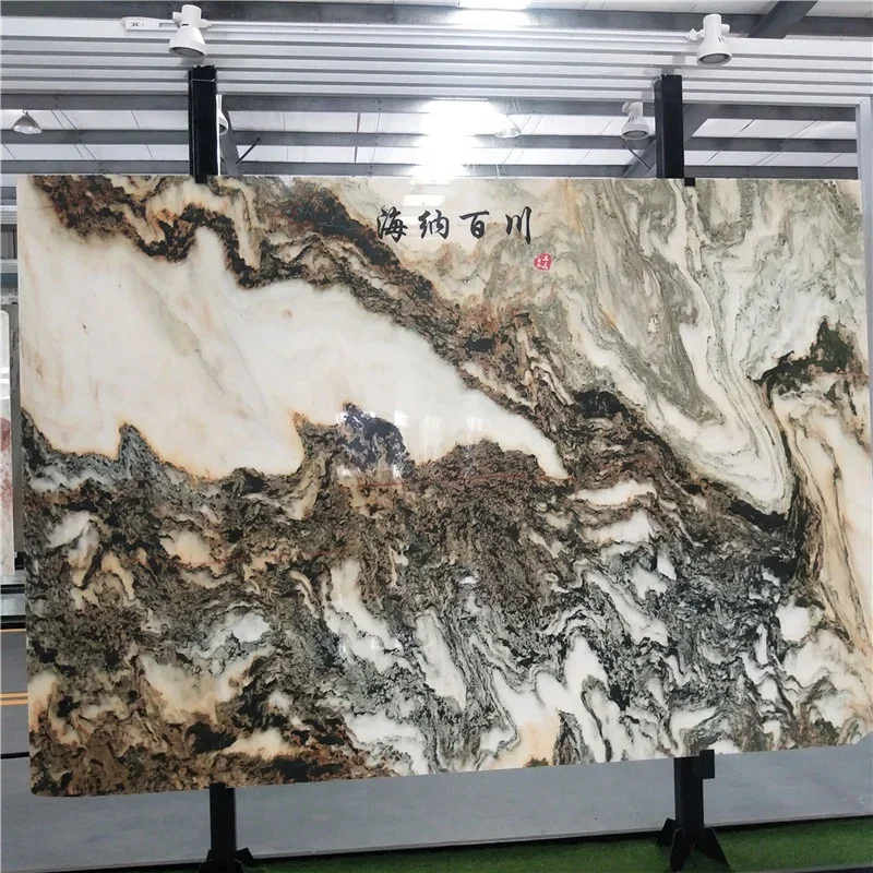 product wall background design landscape painting white black vein slab marble-3