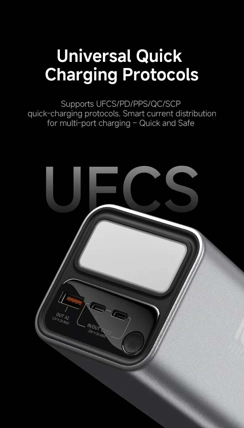 50000mAh YOOBAO H5 Pro High-Capacity Power Bank 100W Fast Charging for Laptop with LED Light Digital Display & Lanyard