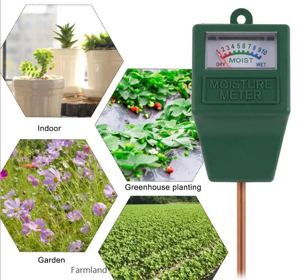 Censinda Humidimètre du sol capteur dhumidité hygromètre de jardin moniteur deau pour ferme/pelouse/plantes dintérieur/dextérieur