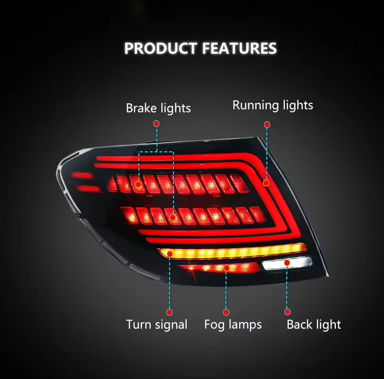 SJC Taillights for Mercedes Benz C Class W204 LED Taillights 07-14 C180 ...