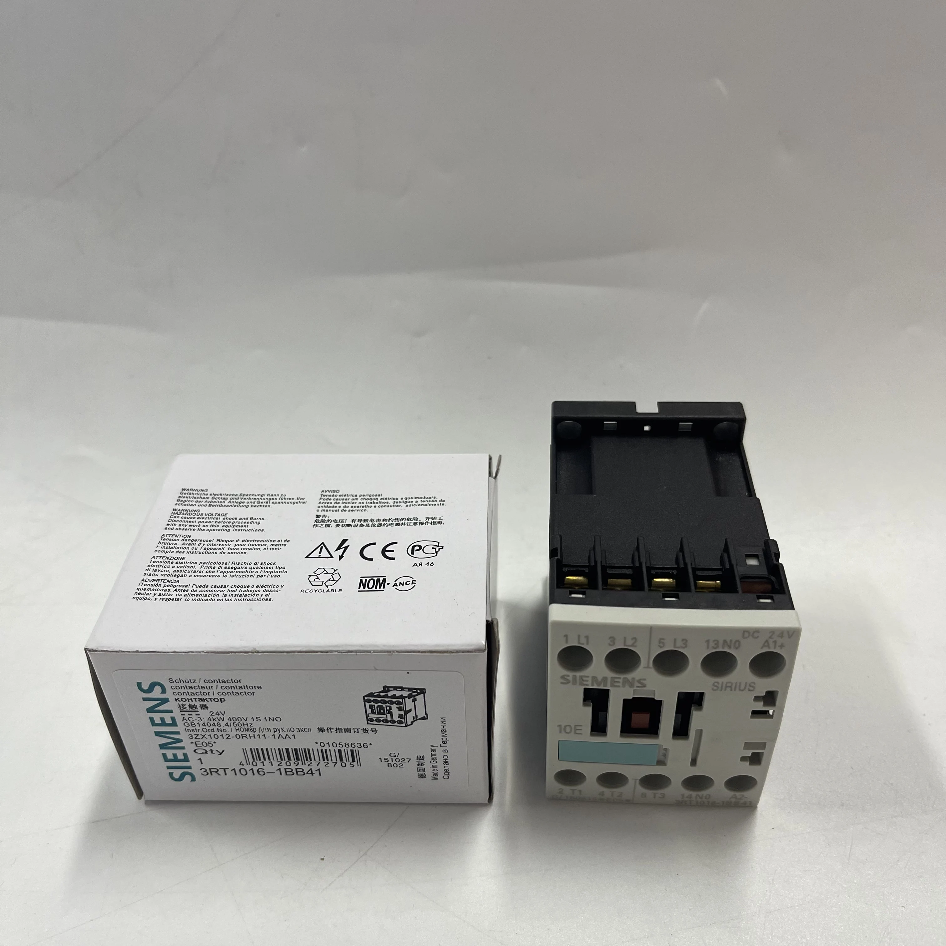 Siemens Power Contactor 3RT1016-1BB41 Siemens Power Contactor 3RT1016-1BB41