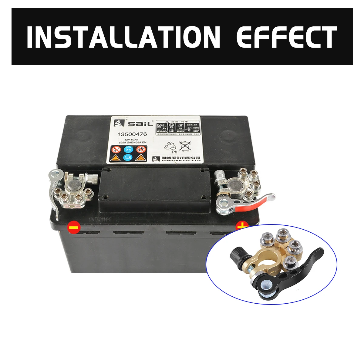 Car Battery Terminal Copper Connectors 4 Way Quick Release Disconnect