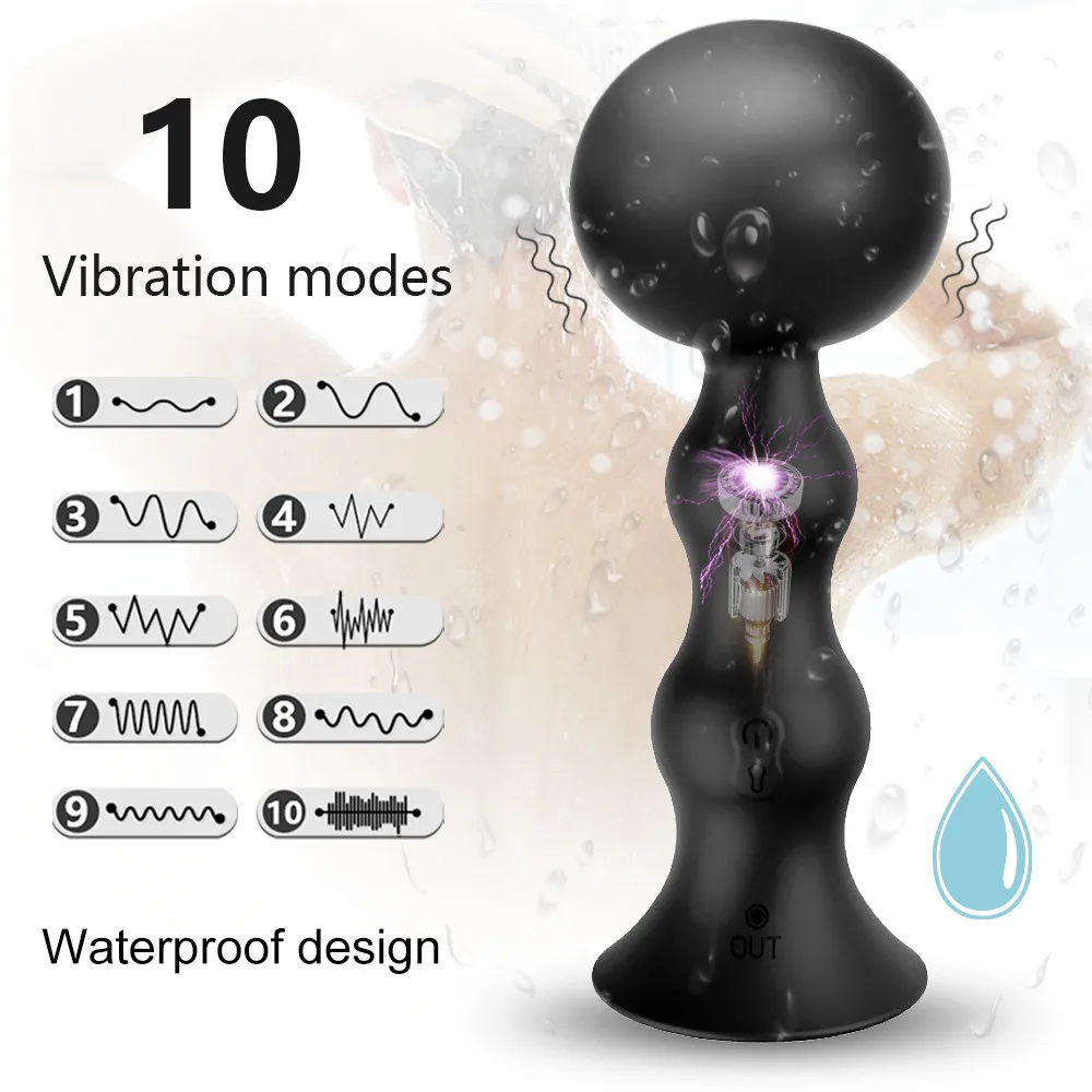 Remote Control  Electric Charging Anal Plug Vibrator  Prostate Massager Plug for Woman Giant