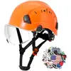 Orange Hard Hat with Clear Visor