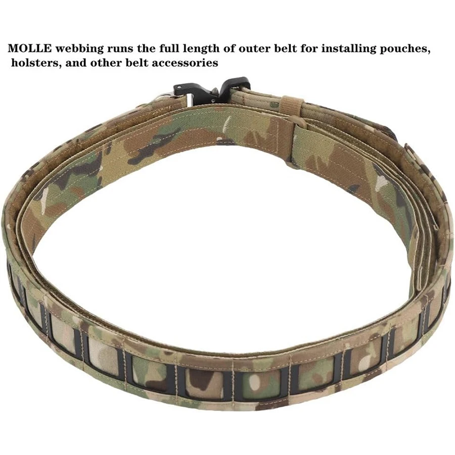 Wear-resistant Adjustable Training Durable Quick Release Sports Tactical Belt Men Hiking Nylon Web Work Belt