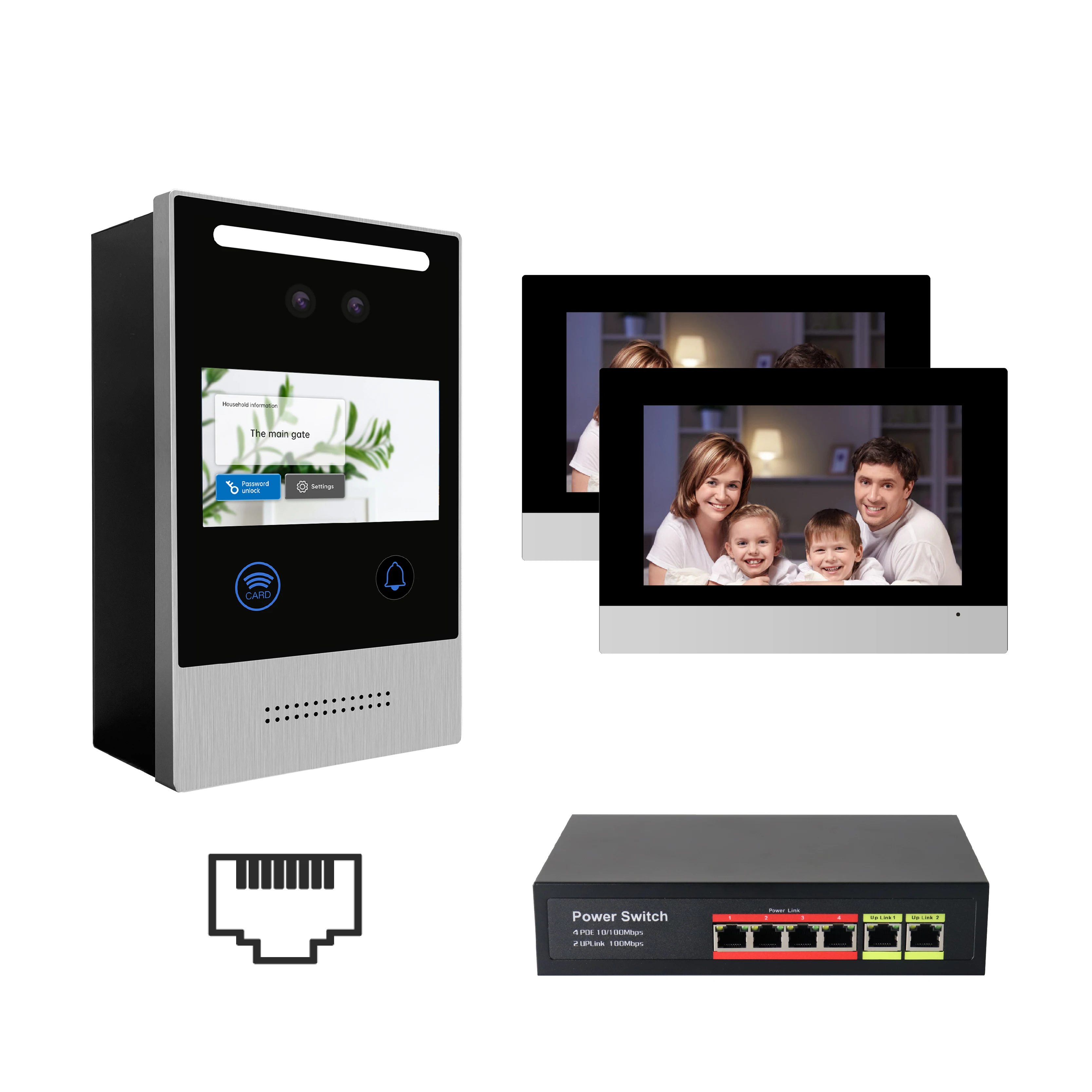 Smart Waterproof Ring Video Doorbell Ring IP Doorphones Entry Systems  Camera Villa Intercom Apartment Buildings Home Security