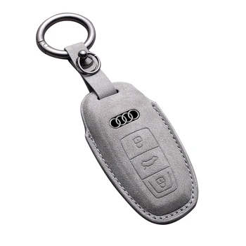 Factory Wholesale Car Key Case New Design Soft And Durable Alcantara Leather Car Key Case Cover For Audi A6l