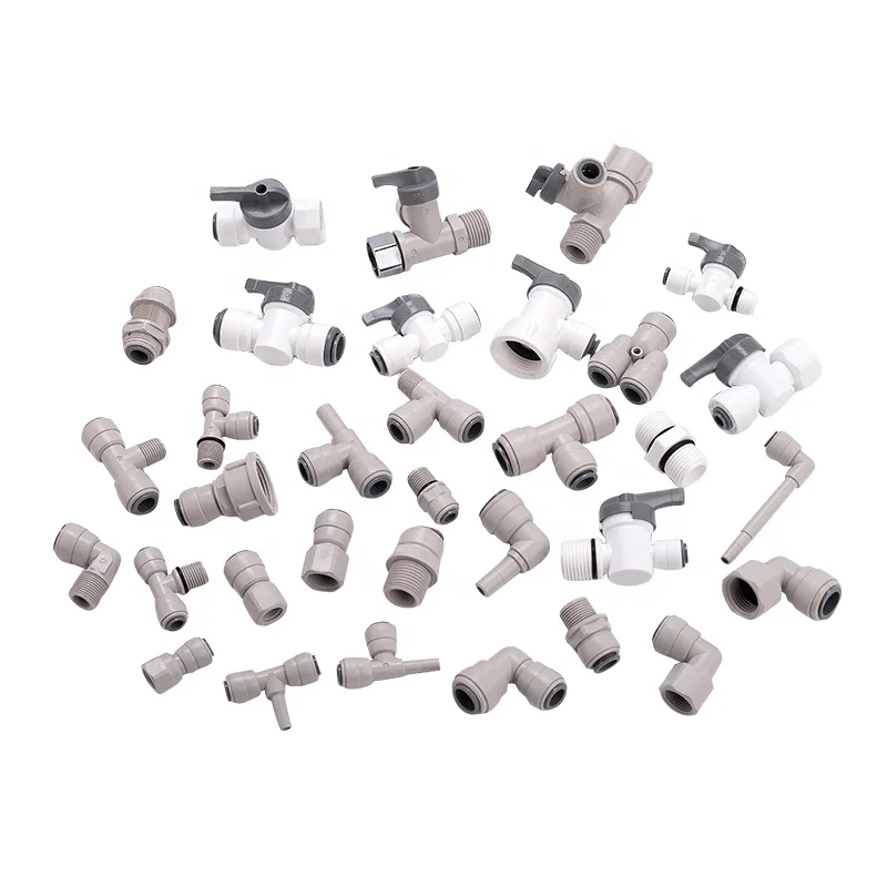 Quick Plastic RO Water System Tube Bending Fittings 6mm 8mm 12mm 25mm 32mm Pipe Fitting Connectors