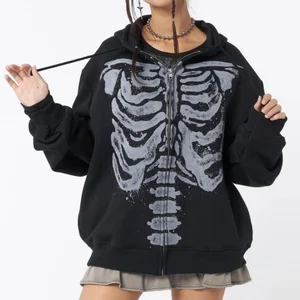 Fashion New Arrival Women's Hoodie Zipper Sweatshirt Hoody Custom Print Sports Wear Oversized Black Terry Fabric Waterproof