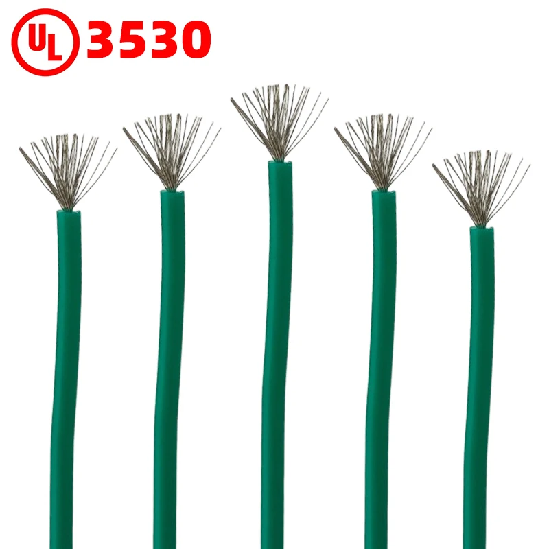 Custom UL 3530 Flexible Silicone Electronic Wire 26 24 22 20 Awg Tinned Copper 2.55mm Electrical Instruments Electric Wire Cable