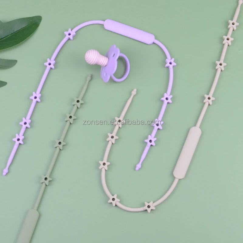 2023 Hot Selling Adjustable Straps Safety Star Teether Silicone Anti