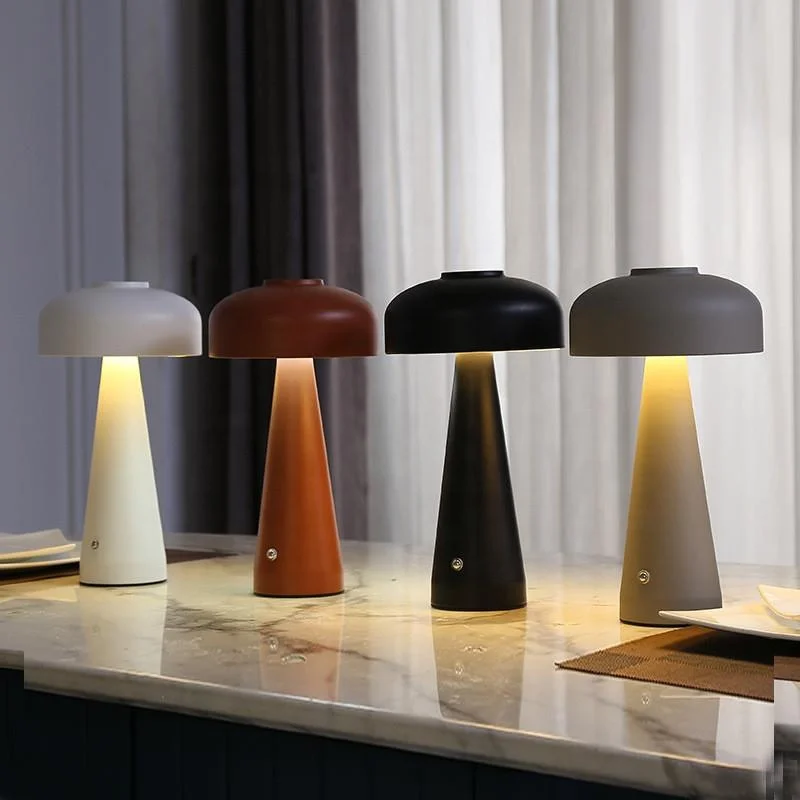 Colorful Touch Sensor Mini Table Lamp Type C Recharge Led Dining Table ...