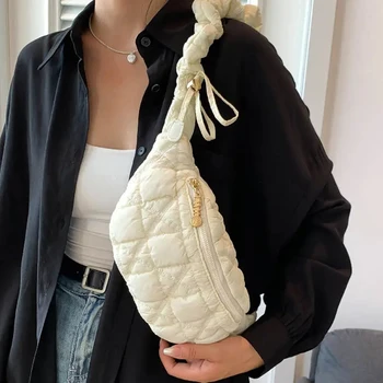 2023 New Fashion Lady Waist Bags Soft Puffer Ladies Shoulder Crossbody Bag Women's Chest Bags
