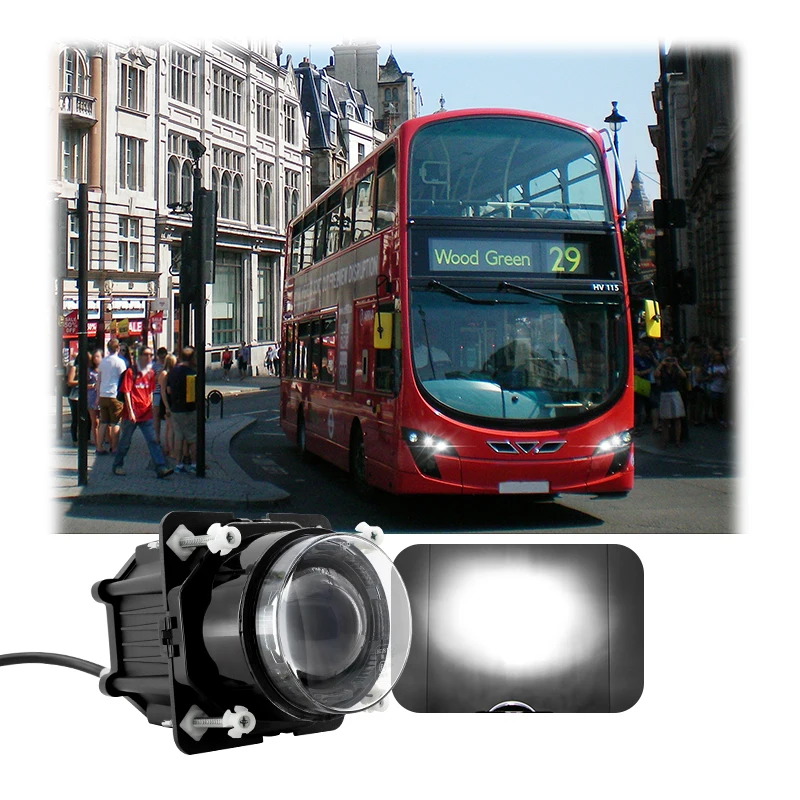 E-mark ECE Certification 3.5 Inch Led Headlight 45W 90MM Led Bus Headlamp with High Low Beam for Bus Tractor