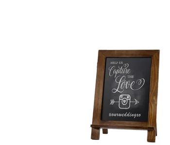 Custom Size Three-Legged Desktop Chalkboard with Stand Blackboard Menu Board for Home or Coffee Shop