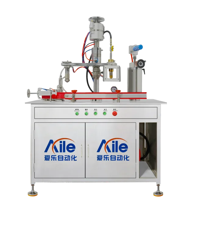 Semi Automatic Body Spray Filling Machine Aerosol 4 in 1spray Paint Filling Machine