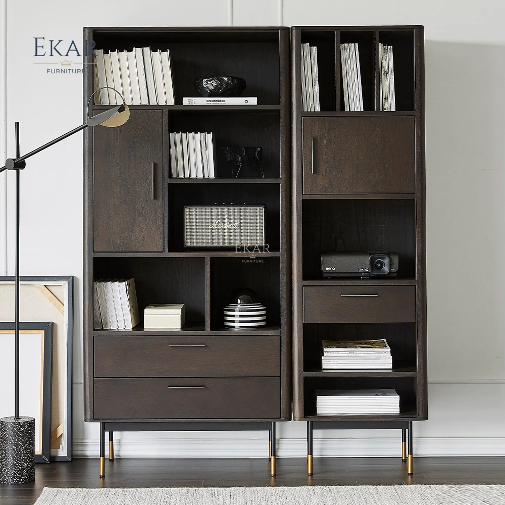 EKAR FURNITURE  classic design office furniture solid bookcase wooden bookcase cabinet details