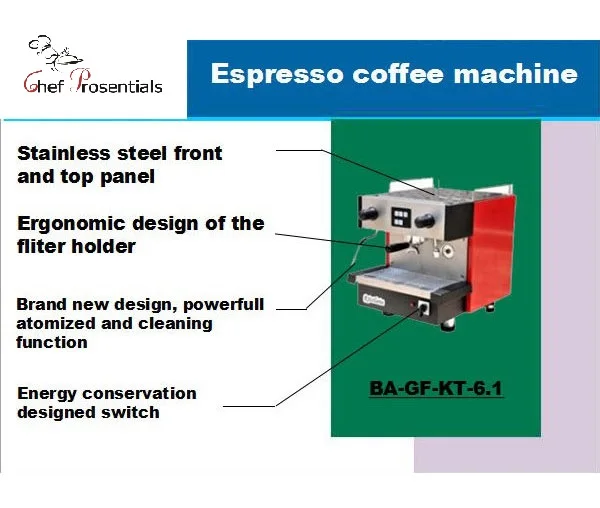  Chef Prosentials KB01-PA Commercial Espresso Coffee