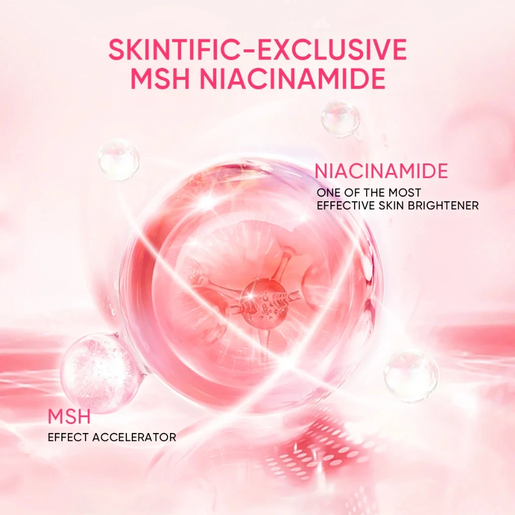Custom Dark Spot Removing Reduce Redness Lightening MSH Niacinamide Brightening Glowing Moisture Gel Face Cream and Lotion