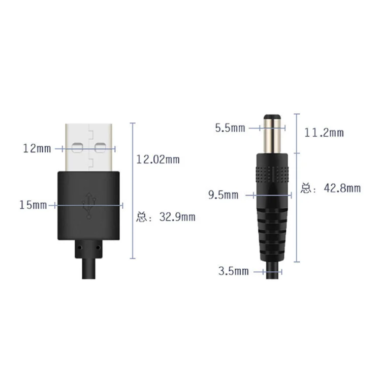 Cavo Ricarica 5V Cavo Di Alimentazione USB A DC 5V - Connettore - Foto 9
