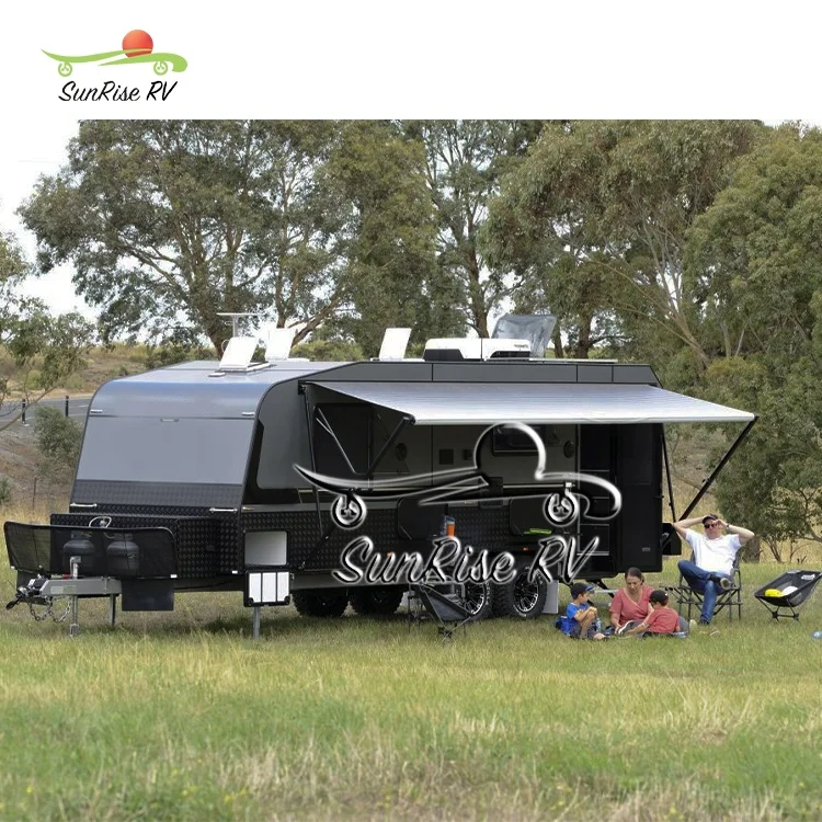 SUNRISE Rv Camper Caravan Australian Standard High Quality Motocross Trailer Overland Trailer 5 Berth Caravan