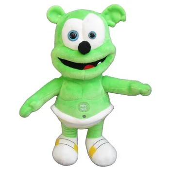 TY3133 Green Plush Stuffed Gummy Bear Toys with Music and Led Light or Gummy Bear Costume Customized