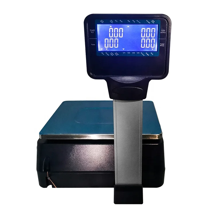 Label Printing Scale POS Systems Digital Cash Register Scales Printing Receipts 15kg 30kg Weighing Balances