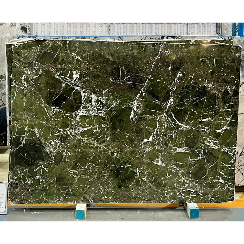 Modern Luxury Green Marble High Quality Natural Green Stone for Hotel Interior Wall Floor Bathroom Vanity Kitchen Countertops