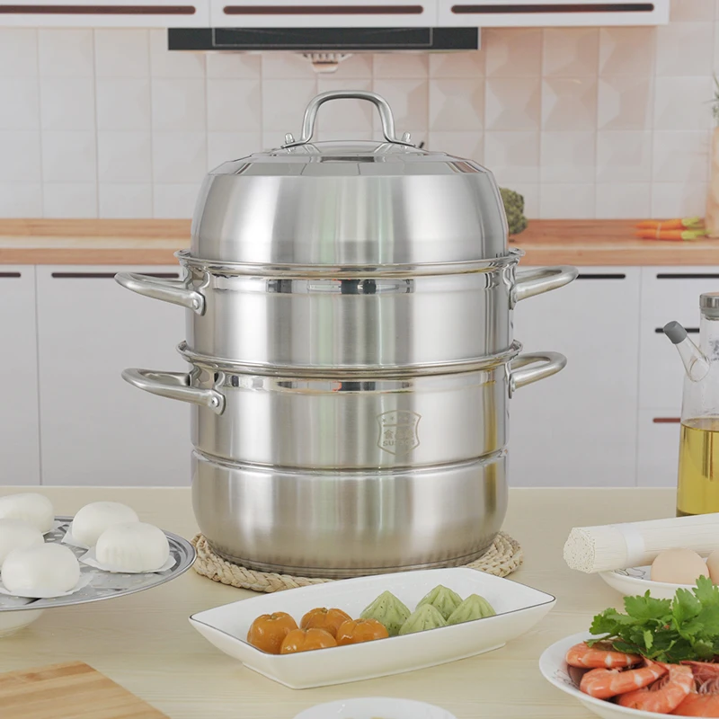 304 Stainless Steel 3-Tier/Layer Steam Cooker pot, Kitchen Multi