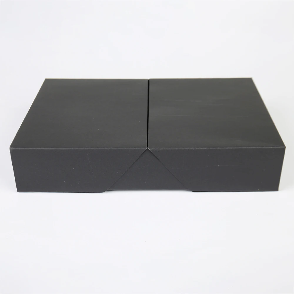 Customizable Foldable biodegradable Black Kraft Paper Picnic Box for Camping Spring Outings Lunch Bento Packaging Disposable Box factory