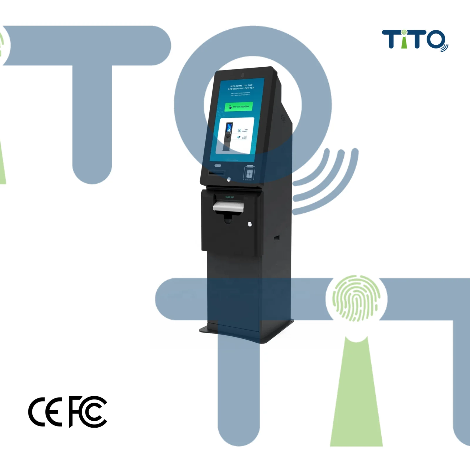 QR Code Ticket Cash Payout Redemption Kiosk for Skill Game Machine Hall  Crypto ATM Redemption Ticket Game Machine