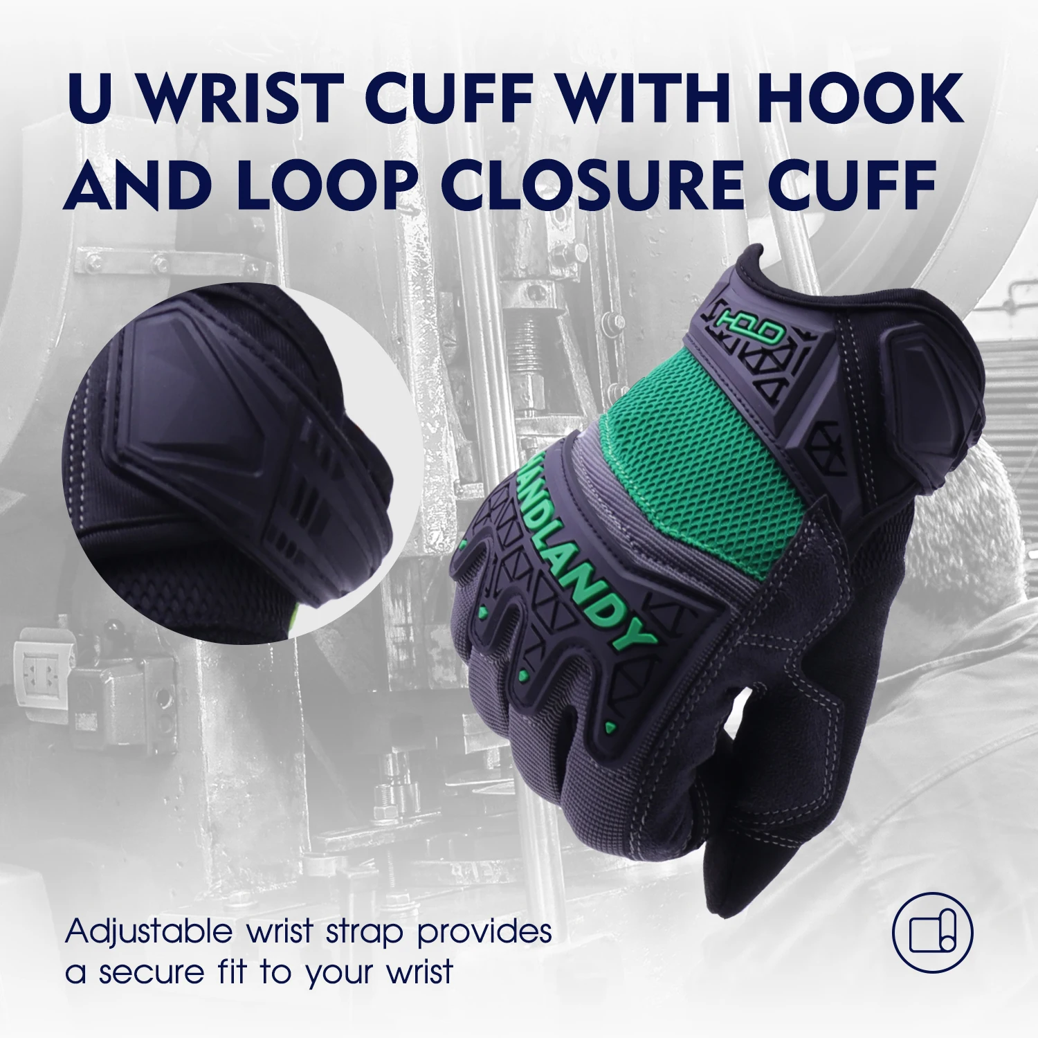 Handlandy изготовления на заказ, высокое качество, предназначенная для улицы анти-ударная защита от истирания современные промышленные рабочие перчатки