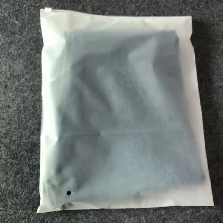 Custom Transparent PVC Slider Zip Lock Bags Frosted EVA Zipper Packaging Bag for Garment