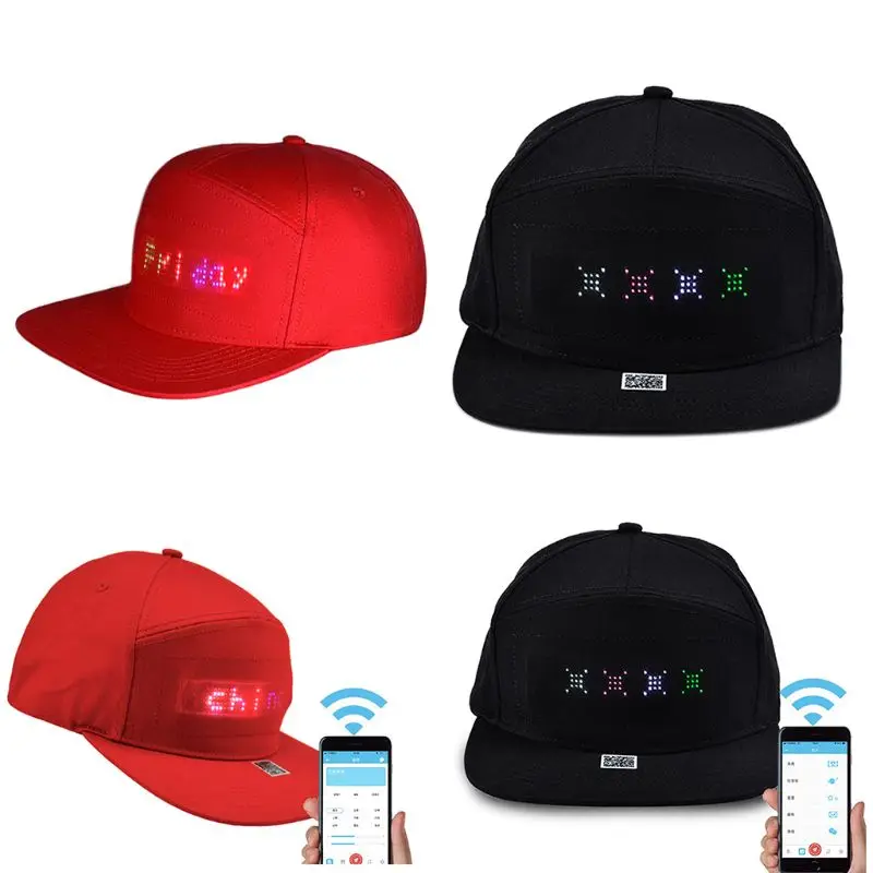 scrolling message led hat