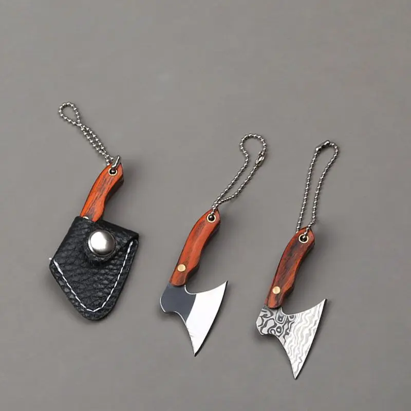 custom wood pocket sharp cutting knifes outdoor survival cutter stainless steel small camping folding hunting pocket knife