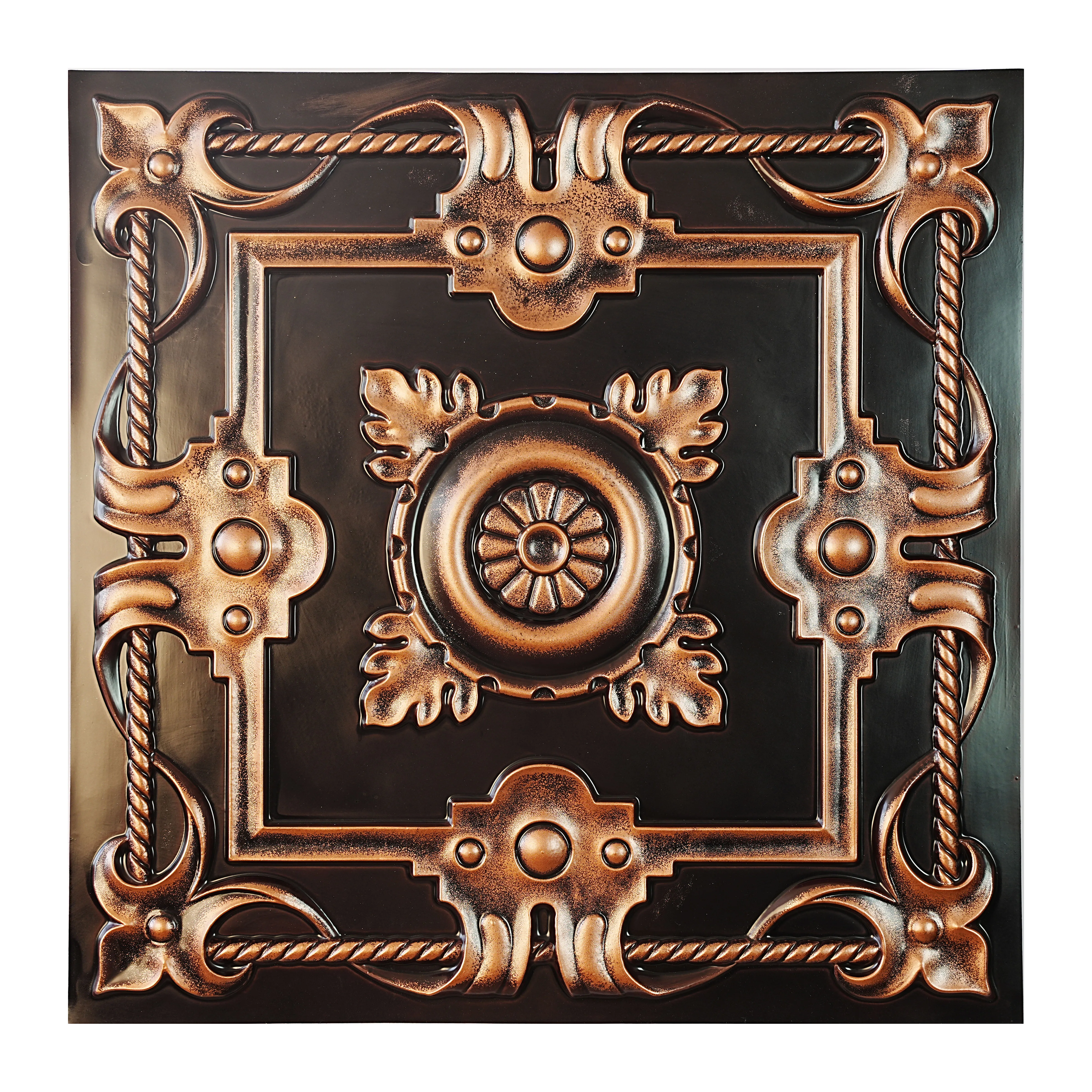 Faux Painting Ceiling Tile Embossed Wall Panel Interior Decorative Board for Cafe Club Salon PL29 Traditional copper PAINTSDECOR