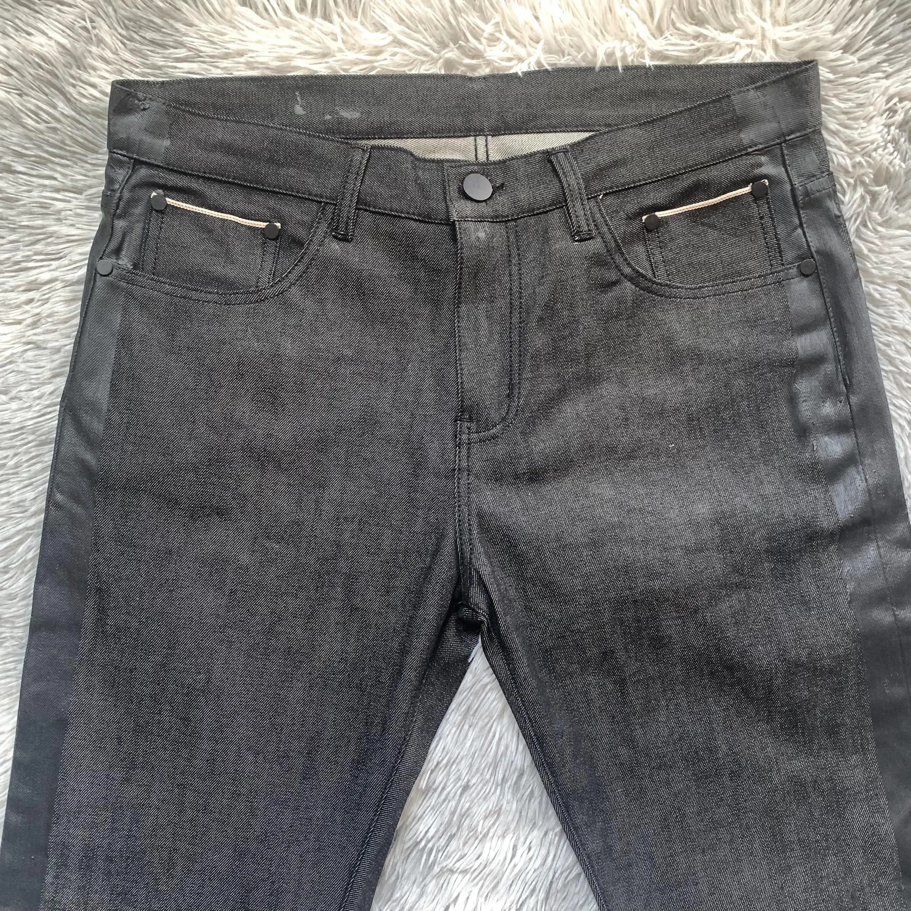 Blugi denim spălați cu cusătură exterioară, personalizați, streetwear hiphop, bărbați, seedge_voghion.com