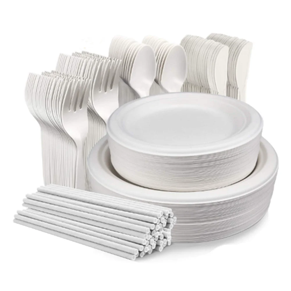 Wholesale 9 Inch Customised Round Disposable Dinnerware Paper Dinner