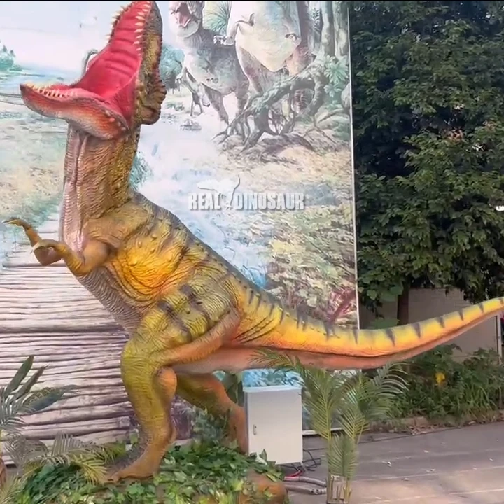 Powerful 4m Realistic Alive Simulation Model Animatronic Robot Dinosaur for Theme Park