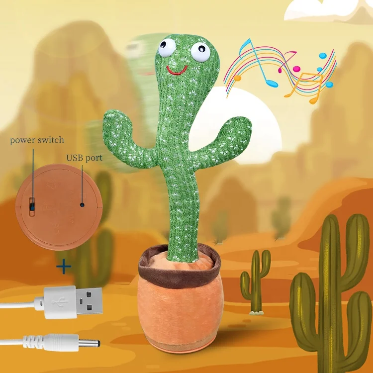 
 Игрушки Tik Tok, Самые продаваемые мексиканские разнообразные стили, записывающие перезаряжаемые USB электрические танцевальные кактусы  