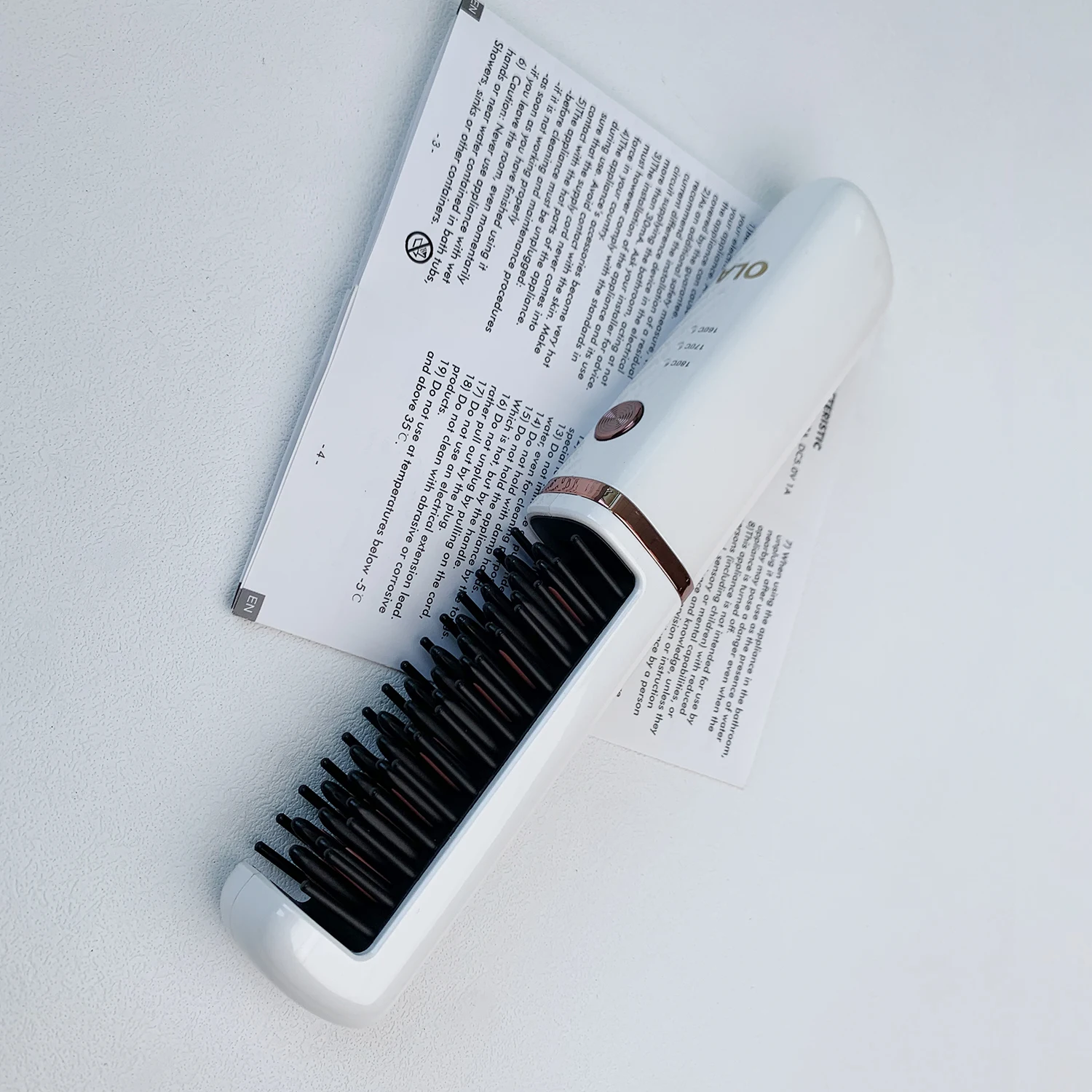 Mens Electric Beard Hair Straightener Comb Styler Travel Portable Styling Heated Beard