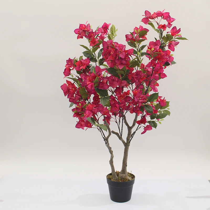 JIAWEI Outdoor Purple Beige Artificial Bamboo Tree Fleur Artificielle Artificial Flor Pot Plastic Flower Durable Indoor/Outdoor