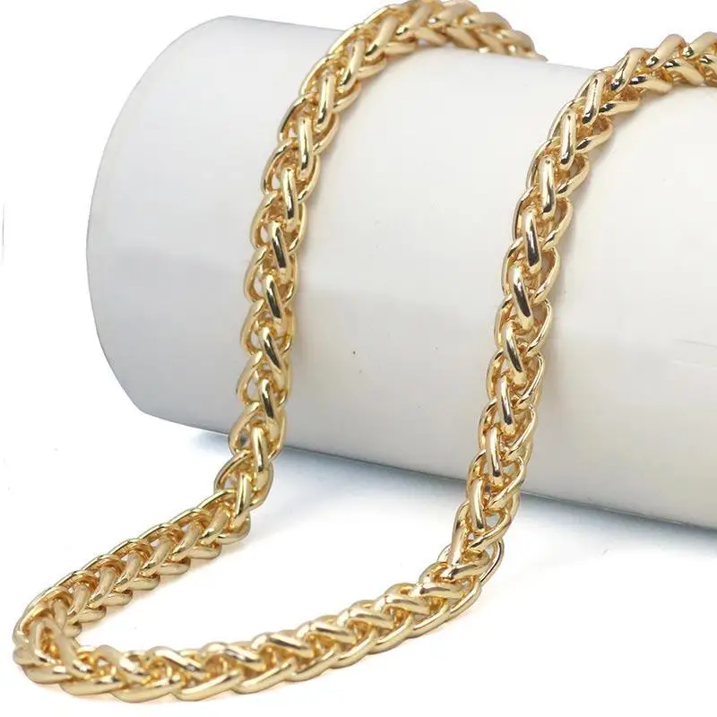 Large Braided Chain Strap Wheat-style Links Design GOLD -  Hong Kong