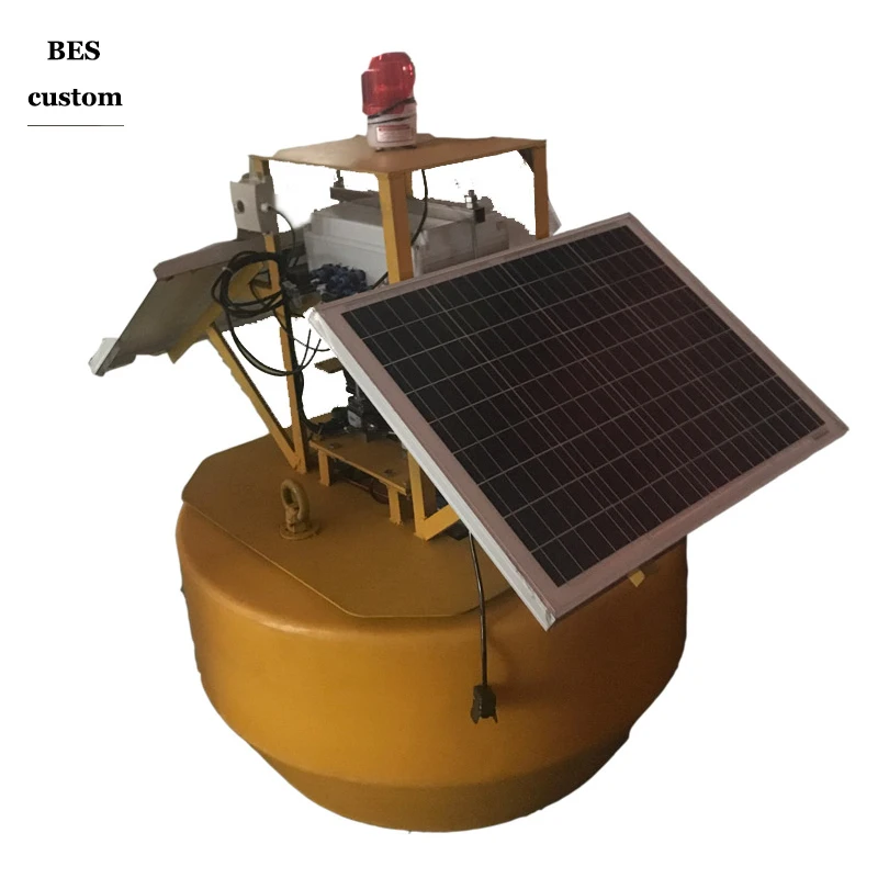Manufacturer Diameter 1200mm Big Buoyancy Hydrological Buoy with Solar Panels Water Quality Monitoring Buoy