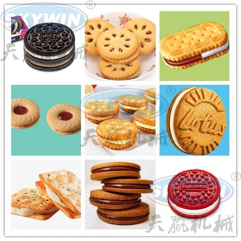 High Quality Biscuit Making Machine for Biscuit Chocolate Cream Sandwich Machine Biscuit Cookies Bakery Snack Food Factory