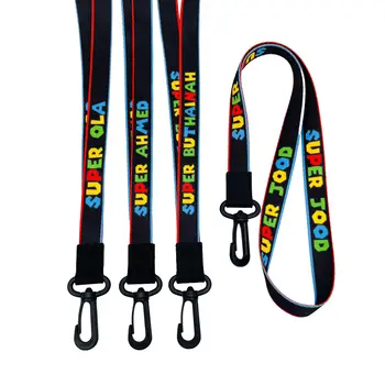 BSBH High Quality Bottle Opener Lanyard Custom Woven Leather Lanyard With ID Card Holder