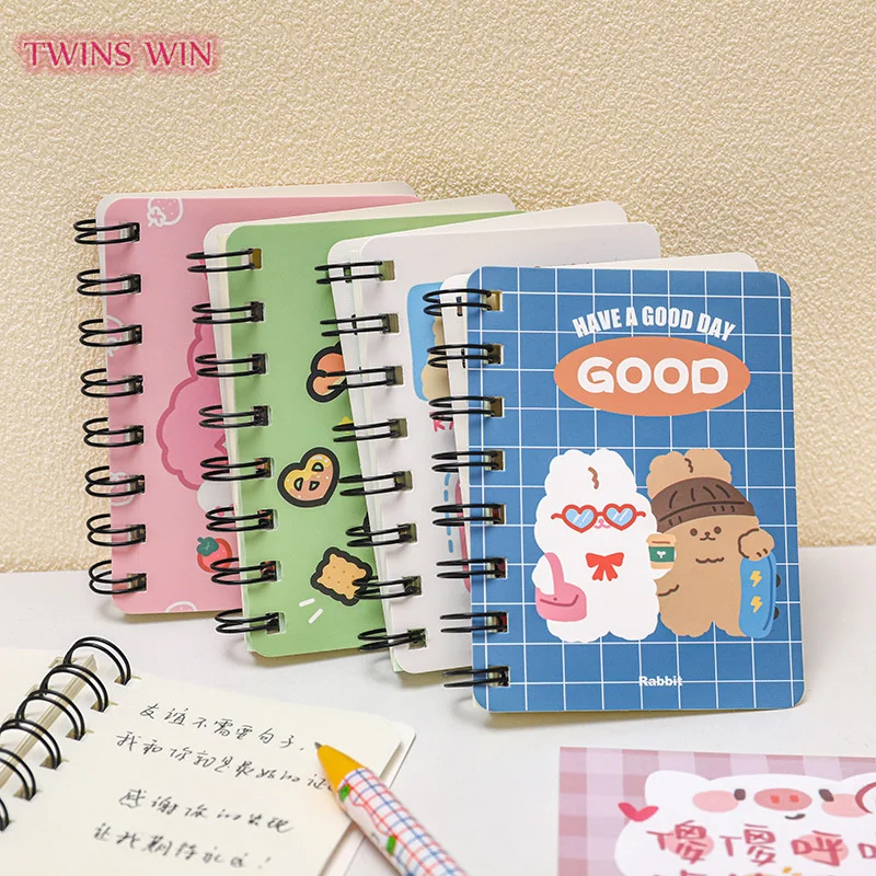 Portable Cartoon Cute Coil Book Student Notepad Mini Pocket Animal ...