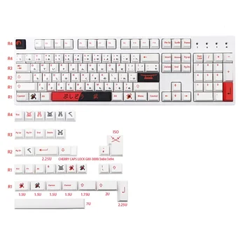 Gmk Bushido Pbt Dye Sub Keycap Set - 138 Keys Cherry Profile For
