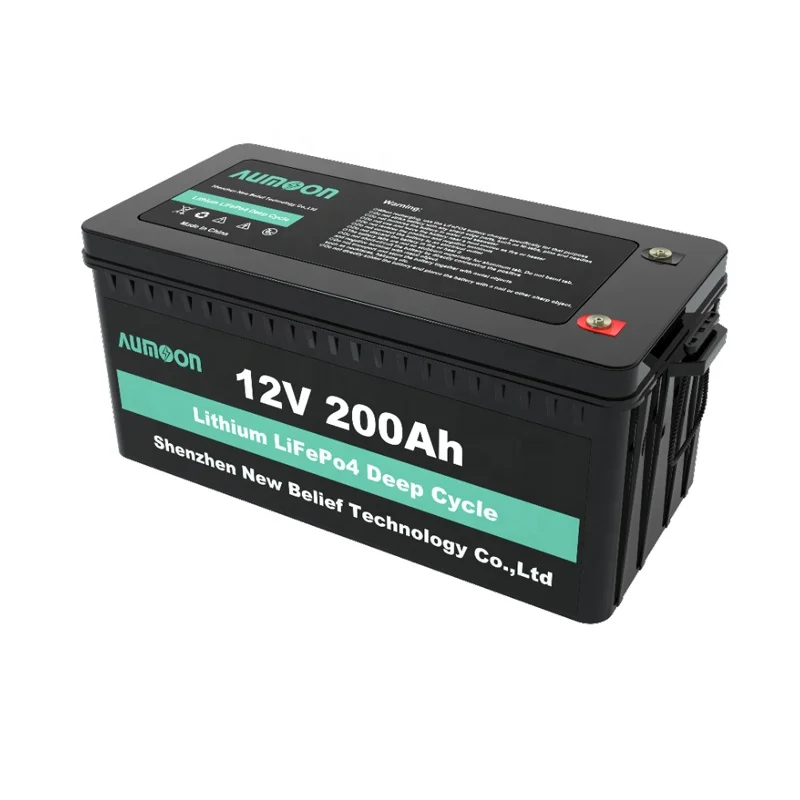 LP12 Aumoon OEM Lifepo4 Battery12V100A 200A with Built-in 4S 8S BMS Auto Rechargeable Lithium Ion Battery